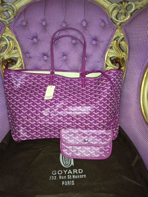 purple goyard bag